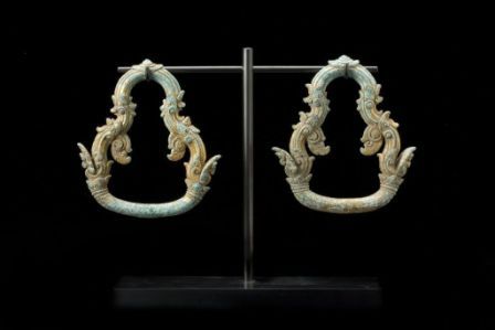Pair of Gilt Bronze Palanguin Rings